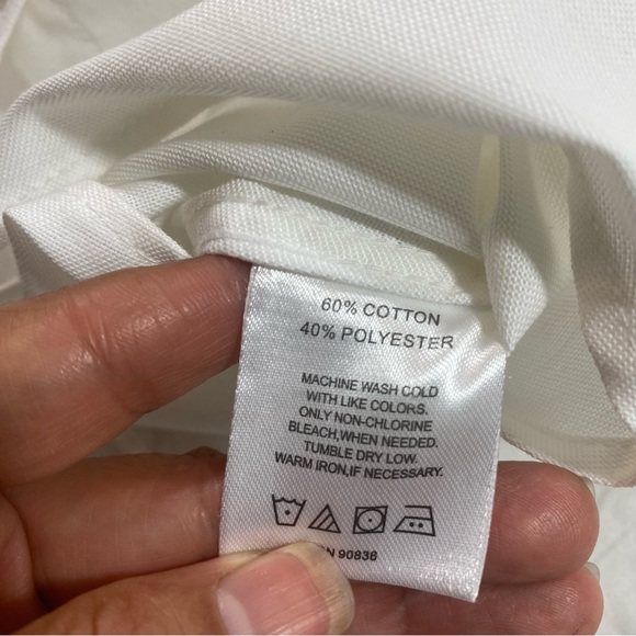 Pearly Vine Button down shirt Contrasting collar and Cuff White Blue Shirt XS - Picture 5 of 12